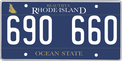 RI license plate 690660