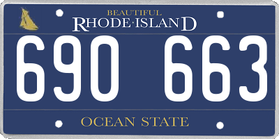 RI license plate 690663