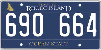 RI license plate 690664