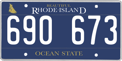 RI license plate 690673