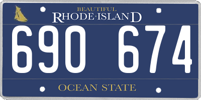 RI license plate 690674