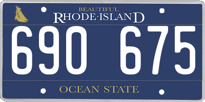 RI license plate 690675