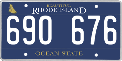 RI license plate 690676