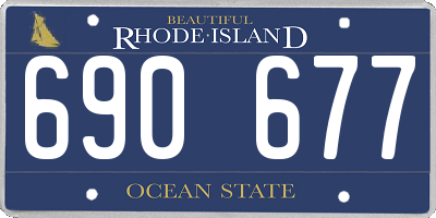 RI license plate 690677