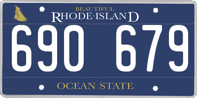 RI license plate 690679