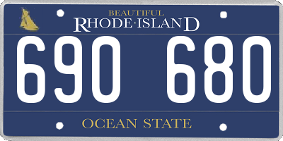 RI license plate 690680