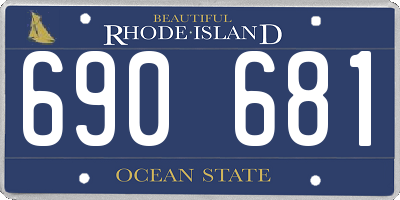 RI license plate 690681