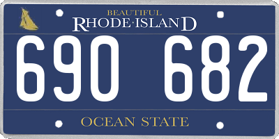 RI license plate 690682