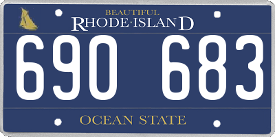 RI license plate 690683