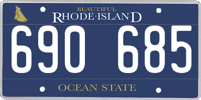 RI license plate 690685