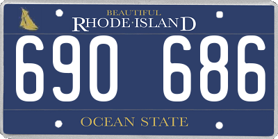 RI license plate 690686