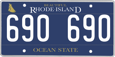 RI license plate 690690