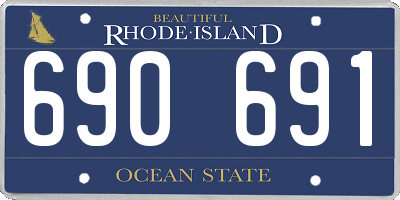 RI license plate 690691