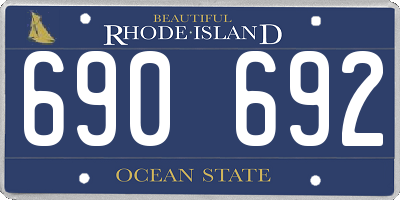 RI license plate 690692