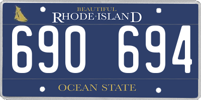 RI license plate 690694