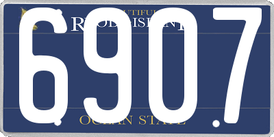 RI license plate 6907