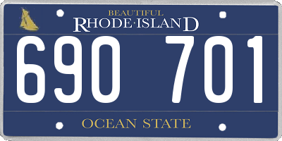 RI license plate 690701