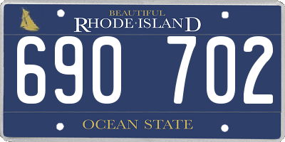 RI license plate 690702