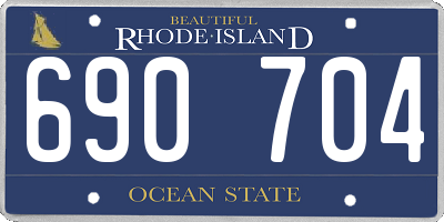 RI license plate 690704