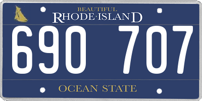 RI license plate 690707