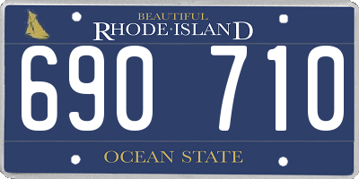 RI license plate 690710