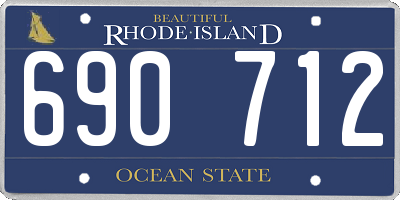 RI license plate 690712