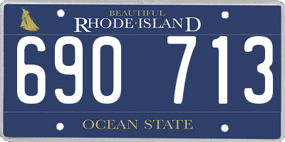 RI license plate 690713