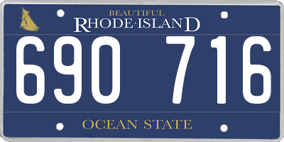 RI license plate 690716