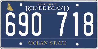 RI license plate 690718