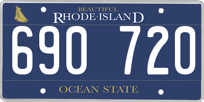 RI license plate 690720