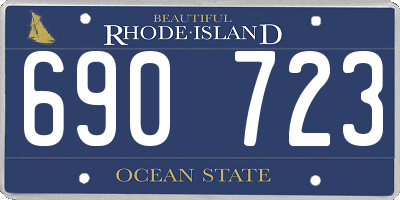 RI license plate 690723