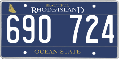 RI license plate 690724