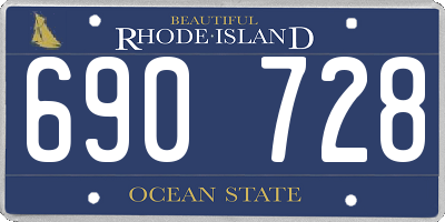 RI license plate 690728