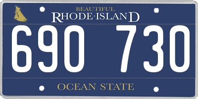 RI license plate 690730
