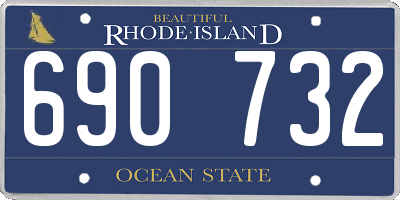 RI license plate 690732