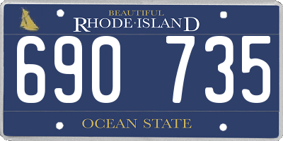 RI license plate 690735