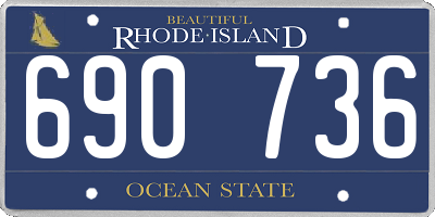 RI license plate 690736