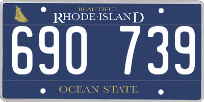 RI license plate 690739