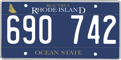 RI license plate 690742