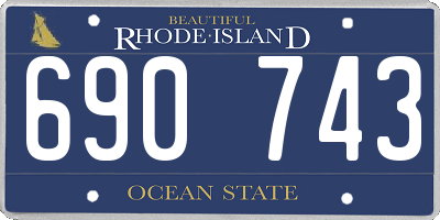 RI license plate 690743
