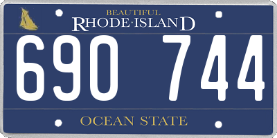 RI license plate 690744