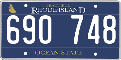 RI license plate 690748