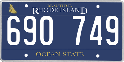 RI license plate 690749