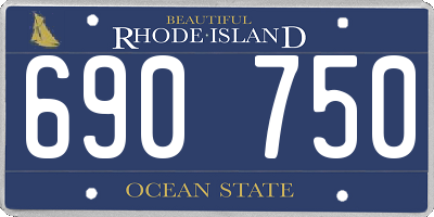 RI license plate 690750