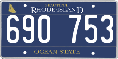 RI license plate 690753