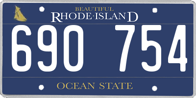 RI license plate 690754