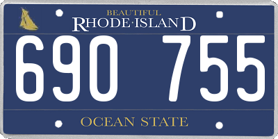 RI license plate 690755