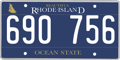 RI license plate 690756