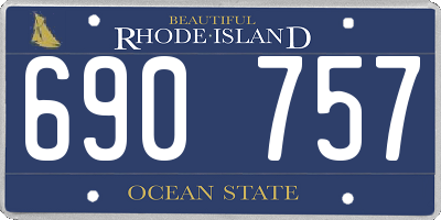RI license plate 690757