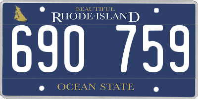 RI license plate 690759
